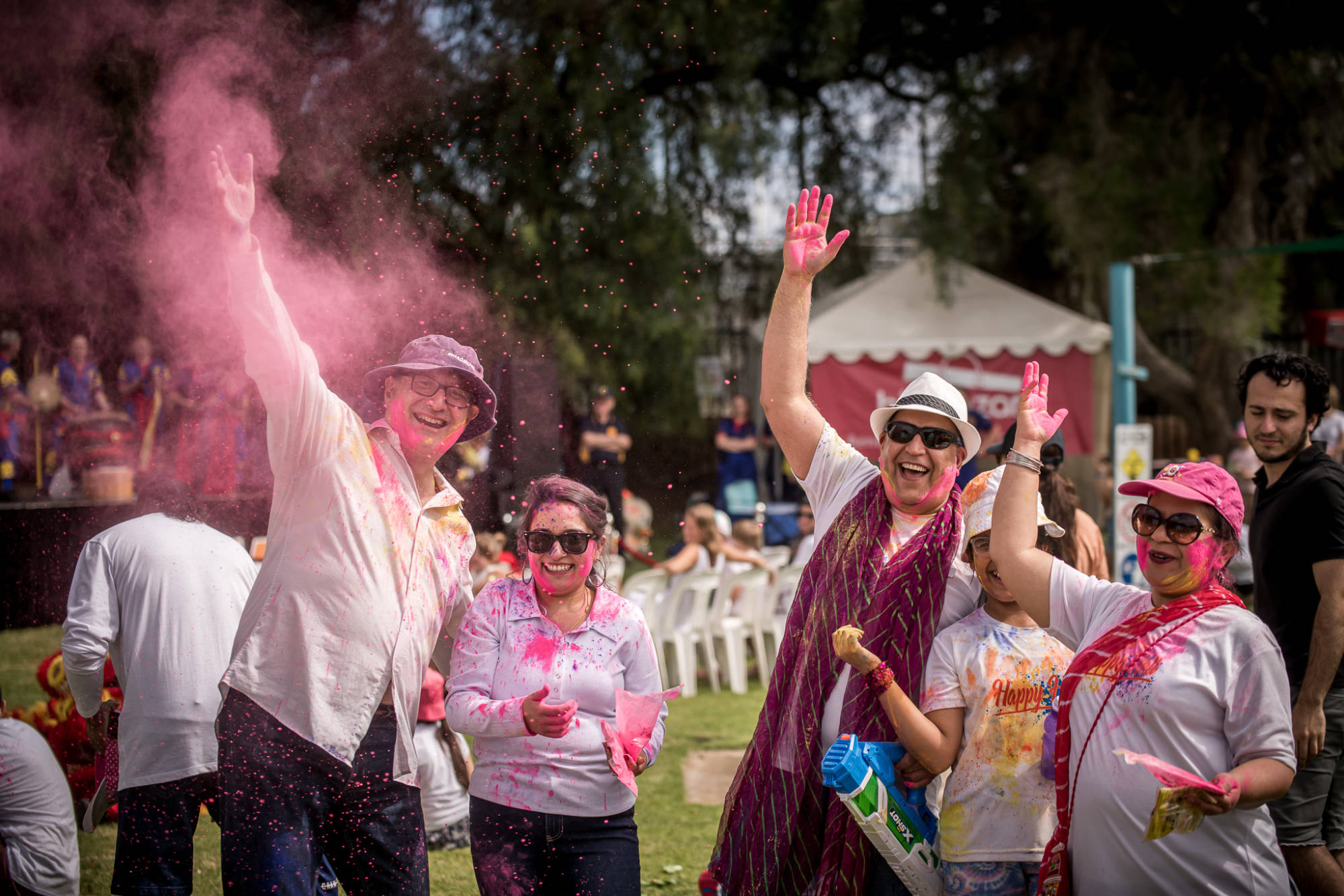 the holi festival at golden square pool 2023